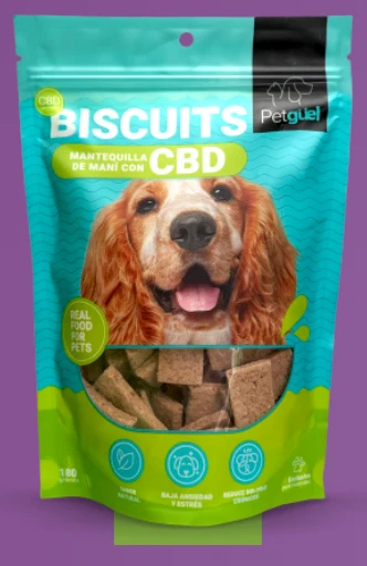Petgüel Biscuits de Perro Mantequilla de Maní con CBD